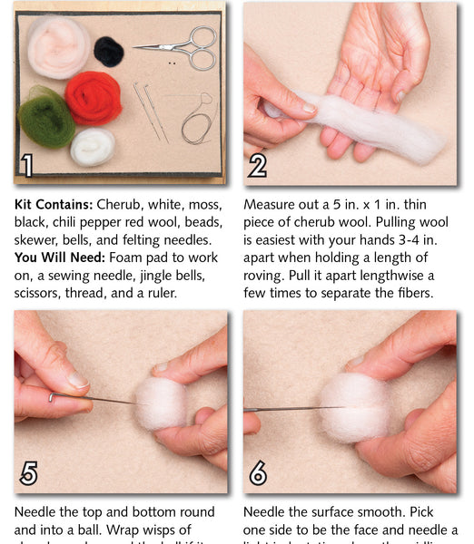 Roly Poly Elves Felting Kit