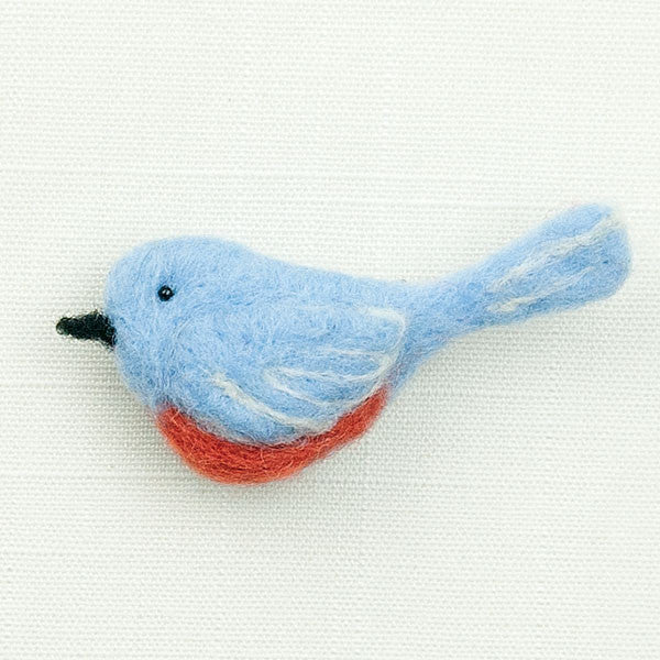 Woolpets finished bluebird pin