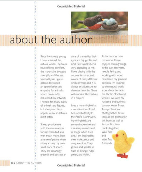 Felted Feathered Friends book sample page