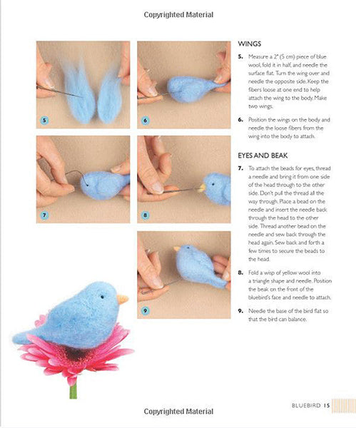 Felted Feathered Friends book sample page