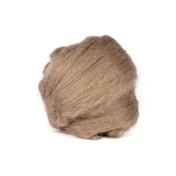 Truffle Corriedale Wool Roving 1 oz.