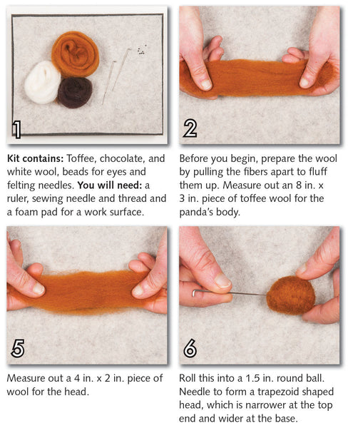 Woolpets Red Panda sample instructions