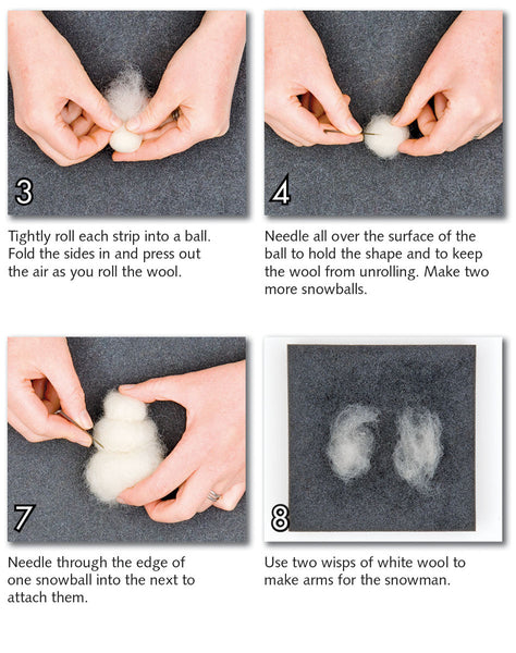 Woolpets Snowmen sample instructions