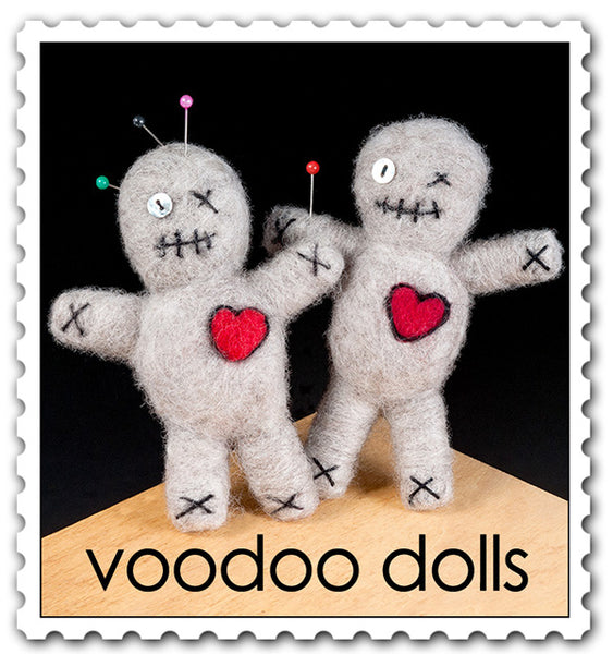 Woolpets finished voodoo dolls stamp