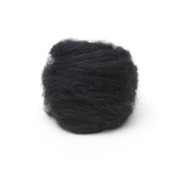 Black Corriedale Wool Roving 1 oz.