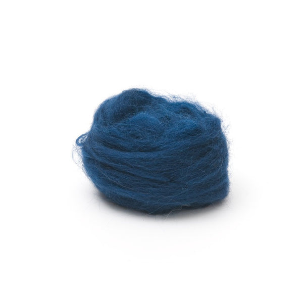 Indigo Wool Roving - 1 oz. NZ Corriedale