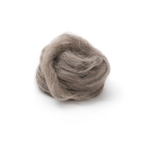 Dark Gray Wool Roving - 1 oz. NZ Corriedale