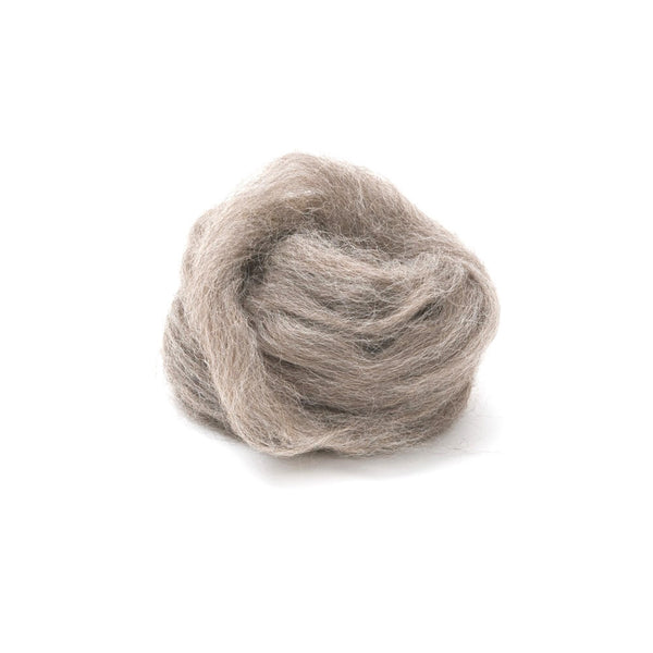 Light Gray Corriedale Wool Roving 1 oz.