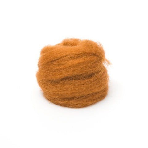 Toffee Wool Roving - 1 oz. NZ Corriedale