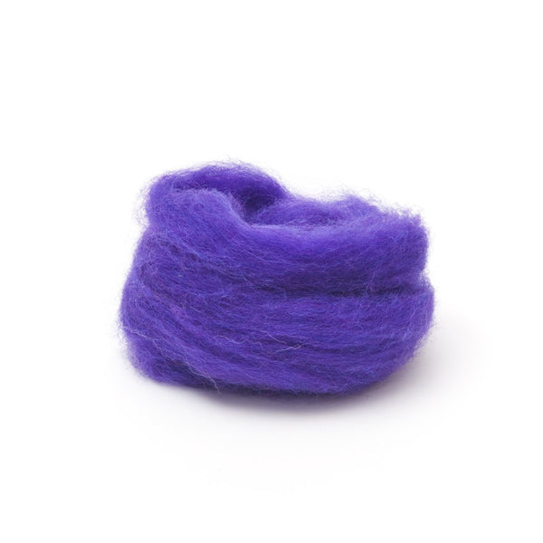 Purple Corriedale Wool Roving 1 oz.