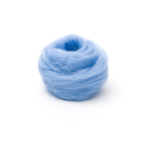Sky Blue Wool Roving - 1 oz. NZ Corriedale