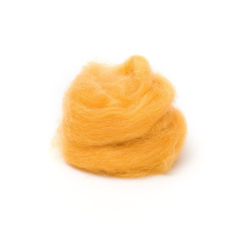 Marigold Wool Roving - 1 oz. NZ Corriedale