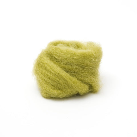 Lima Bean Wool Roving - 1 oz. NZ Corriedale