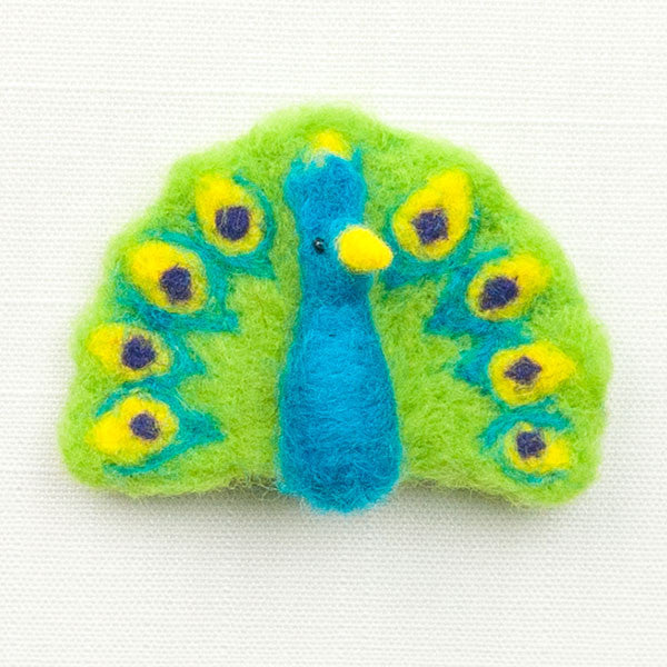 Woolpets finished peacock pin
