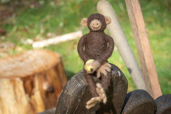 Woolpets Chimpanzee holding a banana
