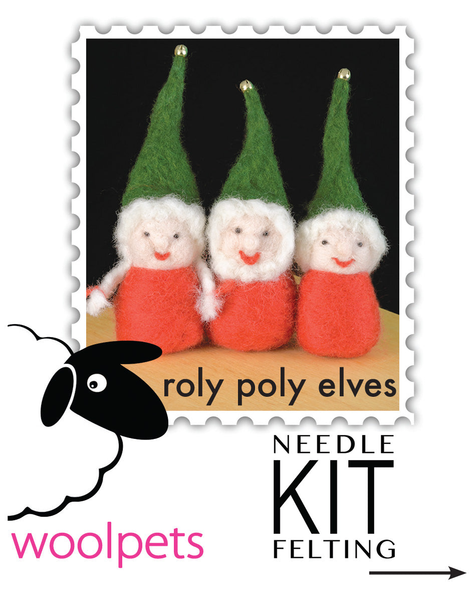 Deluxe Roly Poly Roly Kit Roly Poly Elves Needle Felting Kit from Woolpets