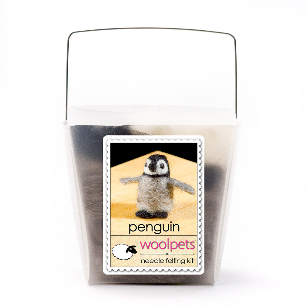 MageCrux Unfinished Felt Kit Penguin Wool Needle Felt Kit Package