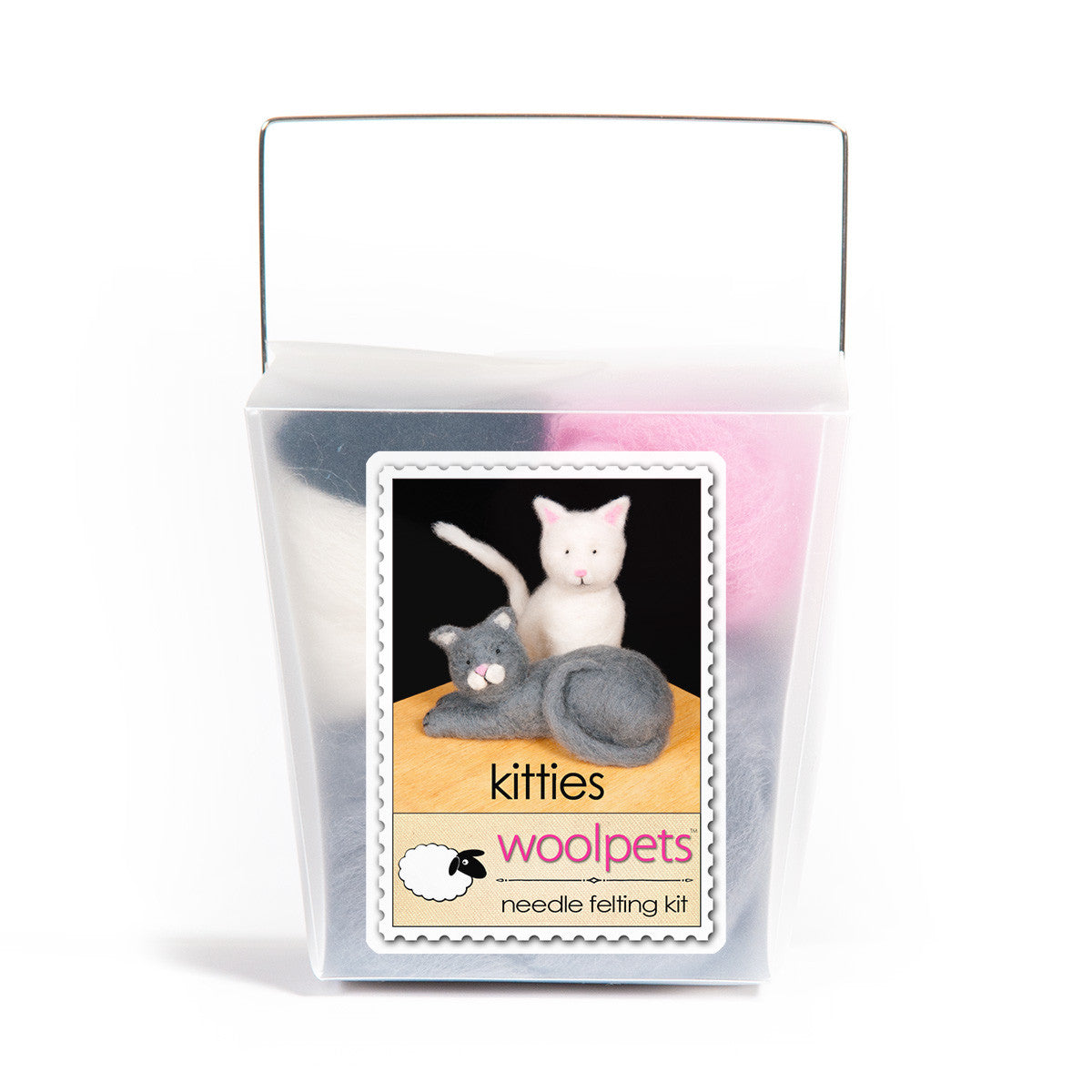 Round and Woolies Cat Needle Felting Kit
