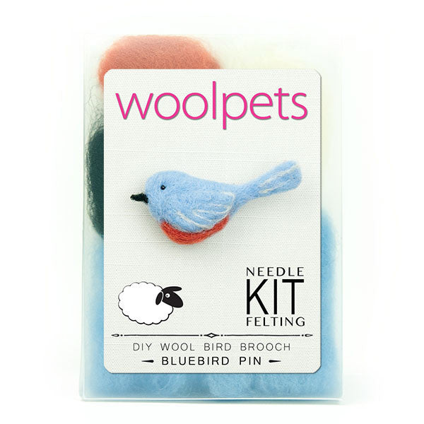 Woolpets Bird Pin Felting Kits, Bluebird