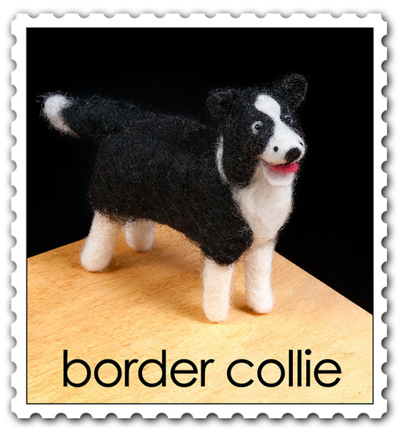 Woolpets finished border collie stamp