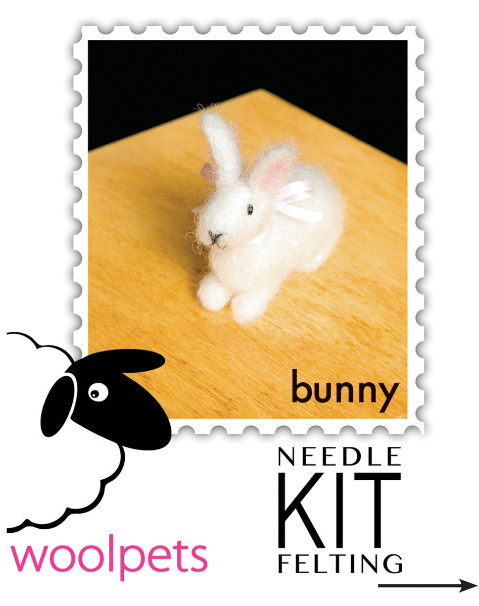 Lot 3 Wool Felt Kit Set Needle Roving DIY Handmade Craft Animal Bunny Panda  Dog