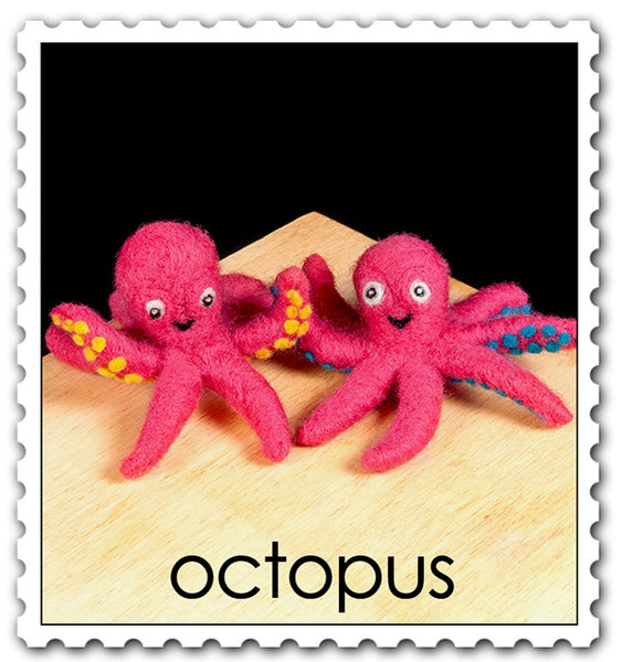 Woolpets finished octopus stamp