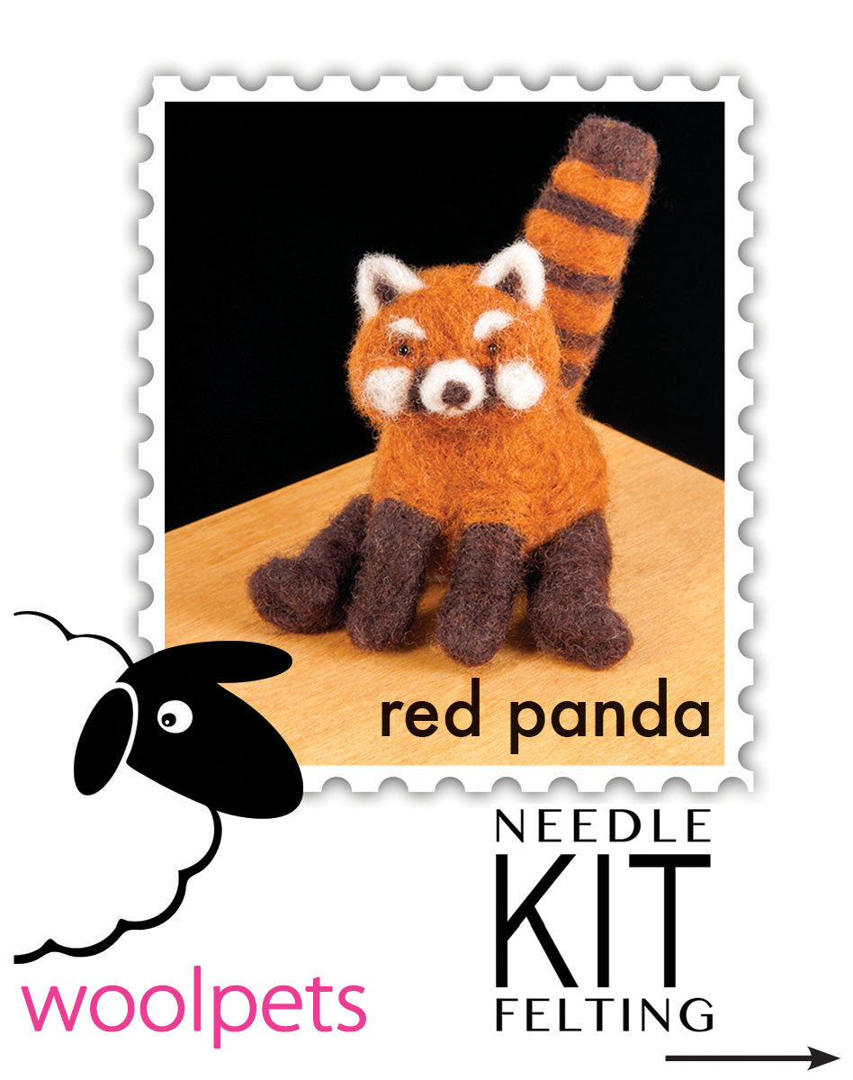 Woolpets, Needle Felting Kit, Intermediate, Red Panda, 1049