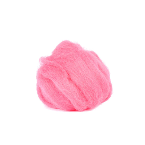 a pink ball of yarn on a white background