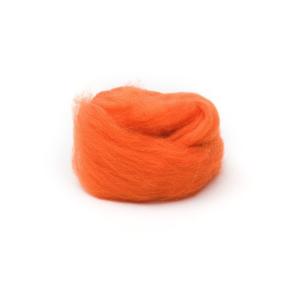 1 oz. Orange Wool Roving