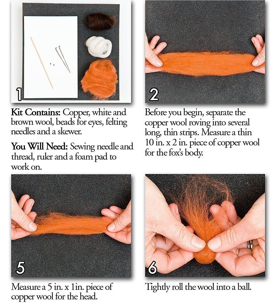 Needle Felting Kit, Needle Wool Felting Tools Kit with Felting Needles,  Foam Mat, Wool Roving, Instruction 